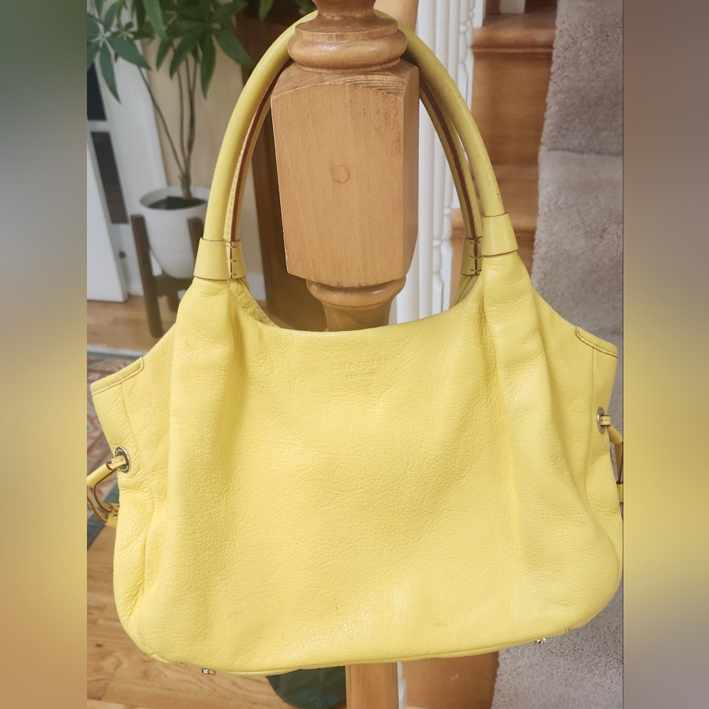 Kate Spade yellow leather purse handbag shoulder bag